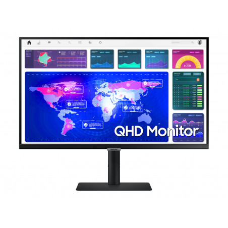 Samsung S27A600UUU - S60UA Series - monitor LED - 27" - 2560 x 1440 QHD  75 Hz - IPS - 300 cd/m - 10001 - HDR10 - 5 ms - HDMI