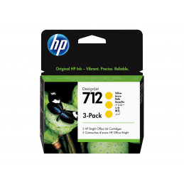 HP 712 3-PACK 29-ML YELLOW...