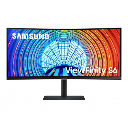 Samsung ViewFinity S6 S34A650UBU - S65UA Series - monitor LCD - curvado - 34" - 3440 x 1440 UWQHD  100 Hz - VA - 350 cd/m - 40